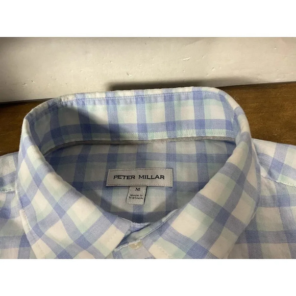 PETER MILLAR MENS GOLF L/S FINLEY SUMMER SOFT COTTON SPORT DRESS SHIRT SIZE MED - Picture 3 of 11
